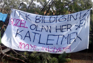 "Rant�n Yoluna 5000 Fidan Dikiyoruz. Fidan�n�, Kazman�, K�re�ini Kap Gel" Kampanyas� | ODT� olaylar�