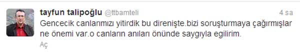 Tayfun Talipo�lu Twitter gezi direni�i ve olaylar�