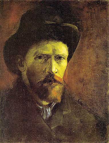 Vincent Van Gogh Self Portrait with Dark Felt Hat 1886
