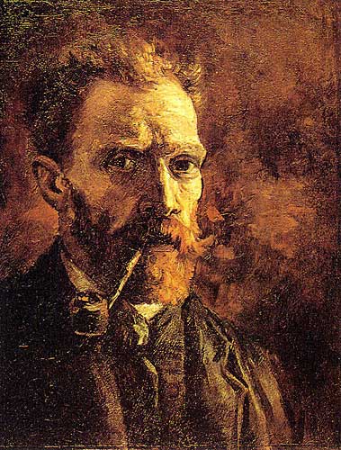 Vincent Van Gogh Self - Portrait with Pipe, Paris, Spring 1886