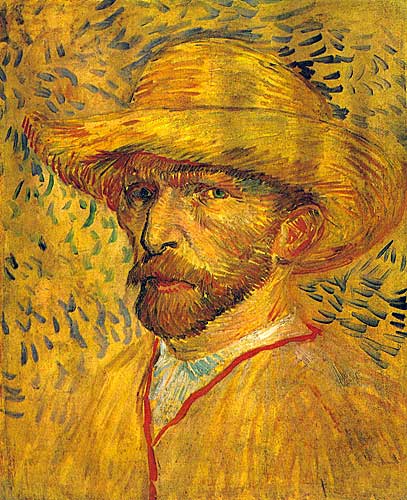 Vincent Van Gogh  Self Portrait with Straw Hat, Paris, Summer 1887