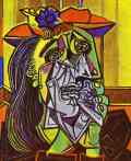 H��k�r�klarla A�layan Kad�n, Weeping Woman. 1937. Oil on canvas. Penrose collection, London, UK
