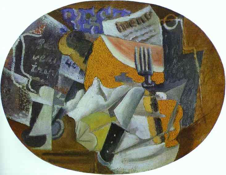 Pablo Picasso - Tavern (The Ham), 1912