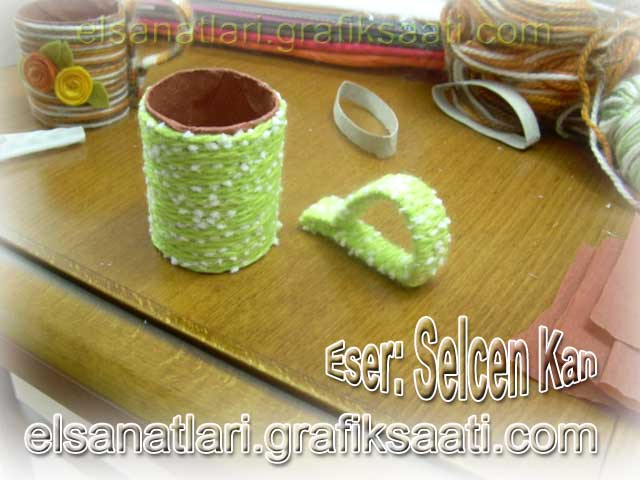 Tuvalet rulosuyla dekoratif kahve fincan� yap�m� Ay�e Selcen At�lgan Kan el sanatlar� geri d�n���m projeleri