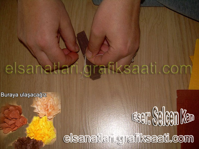 Ay�e Selcen At�lgan Kan el sanatlar� Eli�i krepon �i�eklerin yap�l���