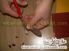 Ay�e Selcen At�lgan Kan el sanatlar� krepondan �i�ek yap�m�