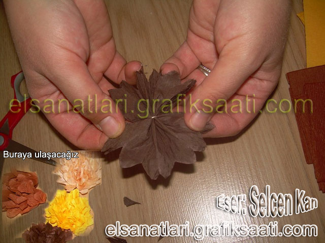 Ay�e Selcen At�lgan Kan el sanatlar� Eli�i krepon �i�eklerin yap�l���