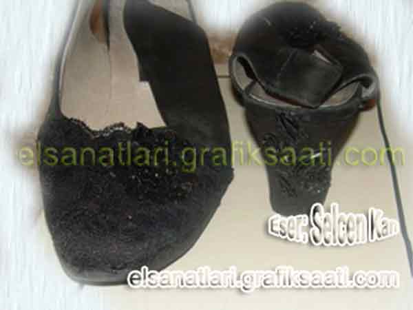 Ay�e Selcen At�lgan Kan el sanatlar� kad�n ayakkab�lar�
