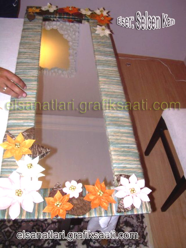 Ay�e Selcen Kan At�lgan el sanatlar� Dekorasyon eli�i duvar aynalar�