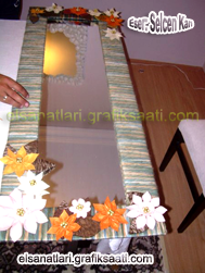 Ay�e Selcen At�lgan Kan el sanatlar� ev dekorasyon duvar aynas� s�slemesi